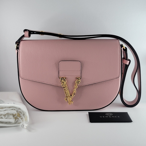 VERSACE VIRTUS 2way Leather  Shoulder/Crossbody Bag - Picture 1 of 10